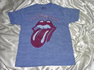 THE ROLLING STONES 定番ロゴTシャツ バックプリントなし プリントが割れているのはデザインです