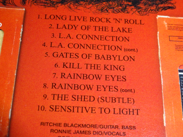 Rainbow / LONG LIVE ROCKfNfROLL TRACK STEREOyvXCDz