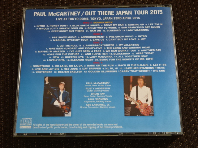 |[E}bJ[gj[ PAUL McCARTNEY / OUT THERE TOKYO 2015 1ST NIGHT