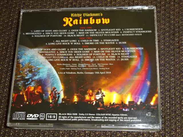 yvX 2CD+1DVDzb`[EubNAYEC{[ RITCHIE BLACKMORE'S RAINBOW - DEFINITIVE BERLIN 2018