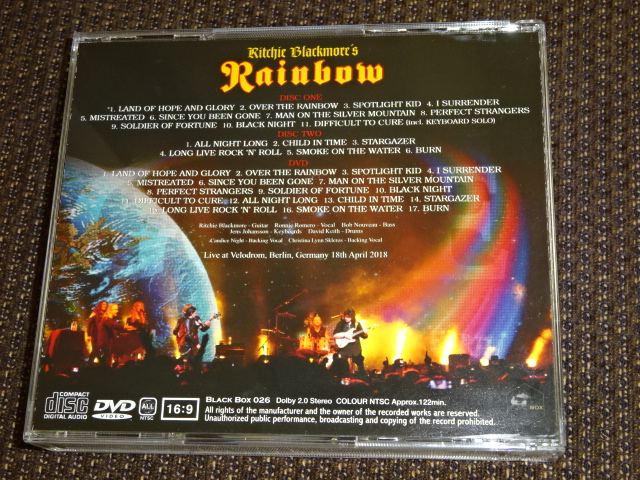 yvX 2CD+1DVDzb`[EubNAYEC{[ RITCHIE BLACKMORE'S RAINBOW - DEFINITIVE BERLIN 2018