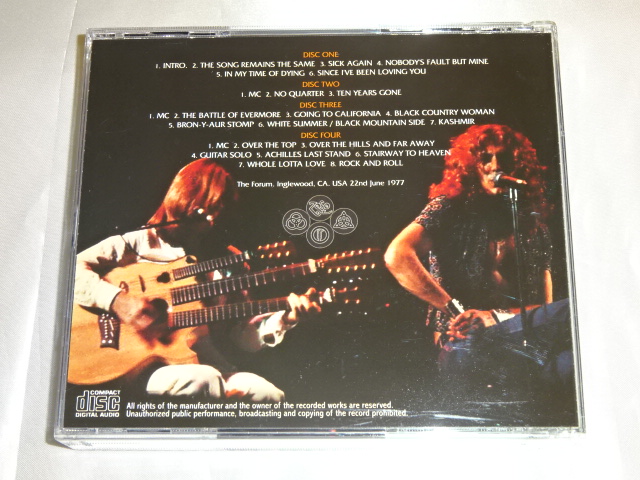 �y�v���X3CD�z���b�h�E�c�F�b�y���� Led Zeppelin / L.A. Forum 1977 2nd Night