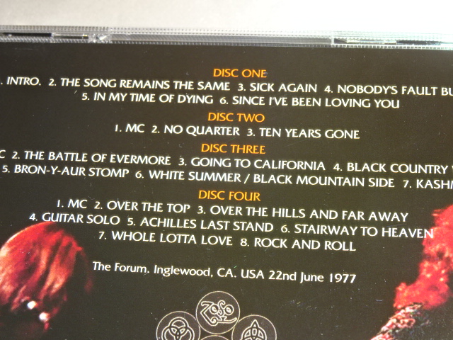 �y�v���X3CD�z���b�h�E�c�F�b�y���� Led Zeppelin / L.A. Forum 1977 2nd Night
