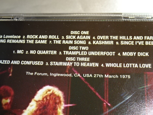 �y�v���X3CD�z���b�h�E�c�F�b�y���� Led Zeppelin / LA Forum 1975 Final Night