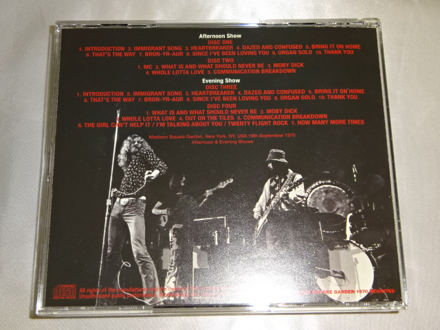 �y�v���X4CD�z���b�h�E�c�F�b�y�����@Led Zeppel/ MADISON SQUARE GARDEN 1970 REVISITED