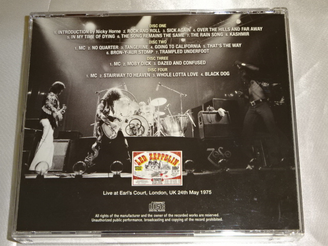 �y�v���X4CD�z���b�h�E�c�F�b�y���� Led Zeppelin �| Earl's Court 1975 4th Night
