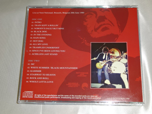 �y�v���X2CD�z���b�h�E�c�F�b�y�����@LED ZEPPELIN - BRUSSELS 1980