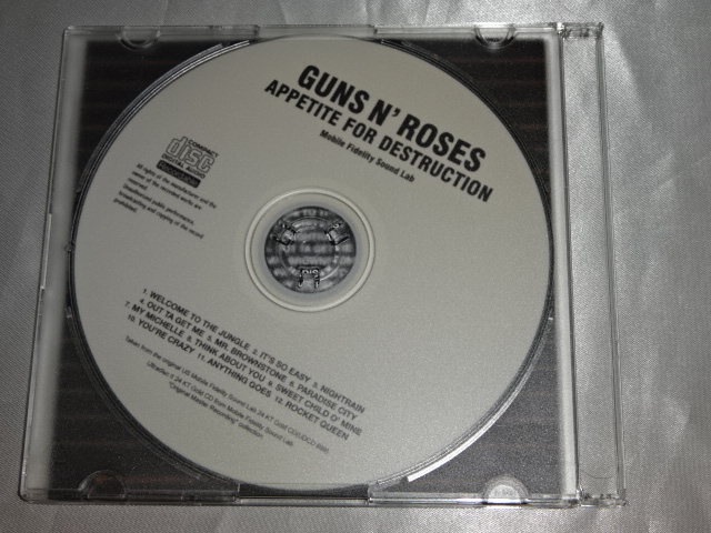�y�X�����P�[�X1CD-R�zGuns N' Roses Appetite for Destruction Original Mobile Fidelity Sound Lab